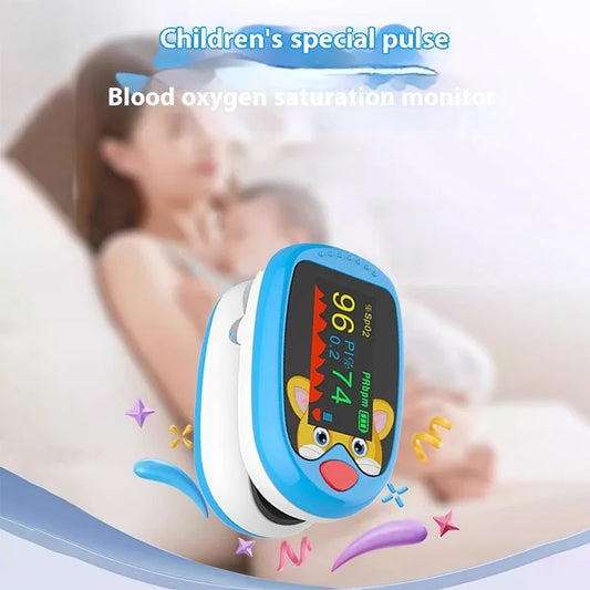 Finger Pulse Oximeter, Portable Oxygen Sensor for Kids